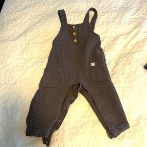 2 pieces overalls and warm fleece jacket..sz 12 months